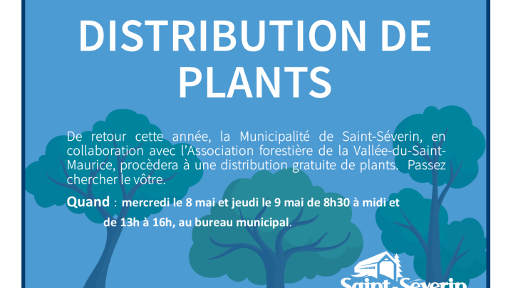 Distribution de plants