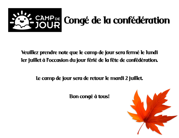 Férié camp de jour